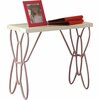 Homeroots 22 X 22 X 16 In. Priya Ii Nightstand White & Light Purple 285578